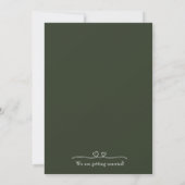 Elegante und grüne Blumenhochzeit Save The Date (Rückseite)