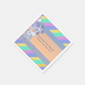 Elegante und Hübsche Pastellfarben Streifen person Serviette (Ecke)