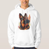 Elegante und kaninisch-graue deutsche Hirten Hoodie (Vorderseite)