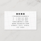 Elegante und klassische Berufliche Tennisschule Visitenkarte (Rückseite)