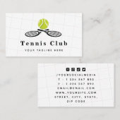 Elegante und klassische Berufliche Tennisschule Visitenkarte (Vorne/Hinten)