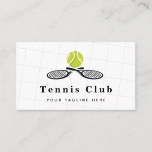 Elegante und klassische Berufliche Tennisschule Visitenkarte