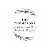 Elegante und klassische botanische Rücksendeadress Gummistempel (Prägung)