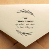 Elegante und klassische botanische Rücksendeadress Gummistempel