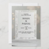 Elegante und klassische Einladung, in grauer Umgeb Einladung (Vorderseite)