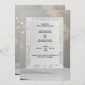 Elegante und klassische Einladung, in grauer Umgeb Einladung (Vorne/Hinten)