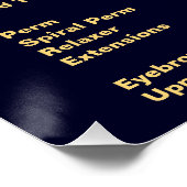 Elegante und klassische Friseur - Preisliste Poster (Ecke)