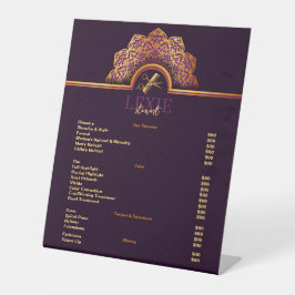 Elegante und klassische Friseur - Preisliste Sockelschild