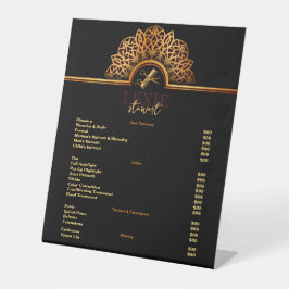 Elegante und klassische Friseur - Preisliste Sockelschild