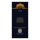 Elegante und klassische Friseurstylistin Werbekarte (Hinten)