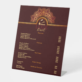 Elegante und klassische Nail Tech-Preisliste Sockelschild