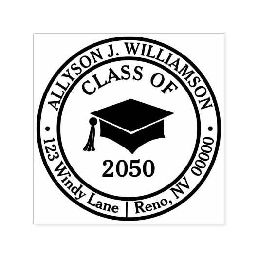 Elegante und klassische Rücksendeadresse des Grade Permastempel (Design)