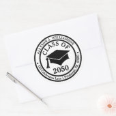 Elegante und klassische Rücksendeadresse des Grade Runder Aufkleber (Umschlag)