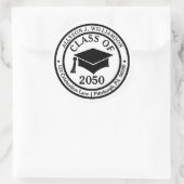 Elegante und klassische Rücksendeadresse des Grade Runder Aufkleber (Tasche)