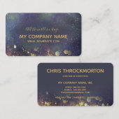 Elegante und Künstlerische Glitterie Lila Visitenkarte (Vorne/Hinten)