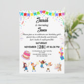 Elegante und lustige Geburtstagsparty Einladungska Einladung (Stehend Vorderseite)