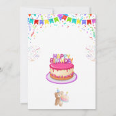 Elegante und lustige Geburtstagsparty Einladungska Einladung (Rückseite)