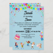 Elegante und lustige Geburtstagsparty Einladungska Einladung (Vorne/Hinten)