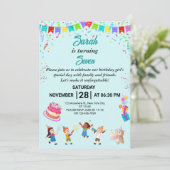 Elegante und lustige Geburtstagsparty Einladungska Einladung (Stehend Vorderseite)