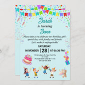 Elegante und lustige Geburtstagsparty Einladungska Einladung (Vorne/Hinten)