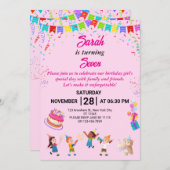 Elegante und lustige Geburtstagsparty Einladungska Einladung (Vorne/Hinten)