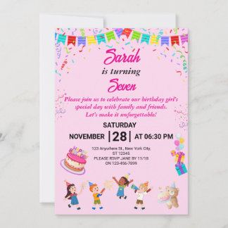 Elegante und lustige Geburtstagsparty Einladungska Einladung