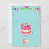 Elegante und lustige Geburtstagsparty Einladungska Einladung (Rückseite)