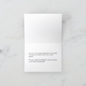 Elegante und luxuriöse "Danke!"-Postkarte Karte (Innenseite)
