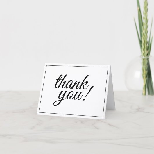 Elegante und luxuriöse "Danke!"-Postkarte Karte (Vorderseite)