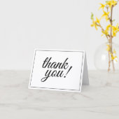 Elegante und luxuriöse "Danke!"-Postkarte Karte (Gelbe Blume)
