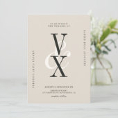 Elegante und luxuriöse neutrale Typografie Einladung (Stehend Vorderseite)