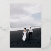 Elegante und minimale Foil Tischnummer Cards (Rückseite)