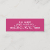 Elegante und minimale Rechtsassistent-Visitenkarte Mini Visitenkarte (Rückseite)