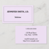Elegante und Minimalistische Anwaltskarte Visitenkarte (Vorne/Hinten)