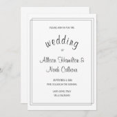 Elegante und Minimalistische Einladungs-Karte Einladung (Vorne/Hinten)