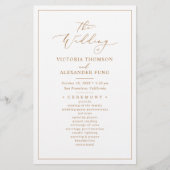 Elegante und Minimalistische Hochzeitsprogramme (Vorderseite)