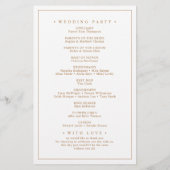 Elegante und Minimalistische Hochzeitsprogramme (Rückseite)