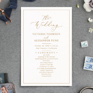 Elegante und Minimalistische Hochzeitsprogramme