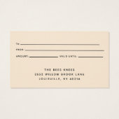 Elegante und Minimalistische Honey Beekeeper-Gesch (Rückseite)