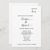 Elegante und Minimalistische Probe Abendessen Einl Einladung (Vorne/Hinten)