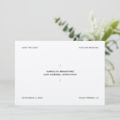 Elegante und Minimalistische Save the Date Karte (Stehend Vorderseite)