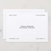 Elegante und Minimalistische Save the Date Karte (Vorne/Hinten)