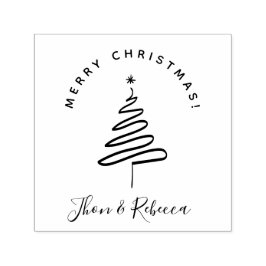 Elegante und Minimalistische Weihnachtswünsche Ind Permastempel
