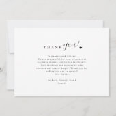 Elegante und moderne 5 Foto Collage Baby Dusche Dankeskarte (Rückseite)