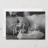 Elegante und moderne Babydusche Dankeskarte (Vorderseite)