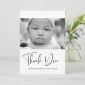 Elegante und moderne Babydusche Dankeskarte (Stehend Vorderseite)