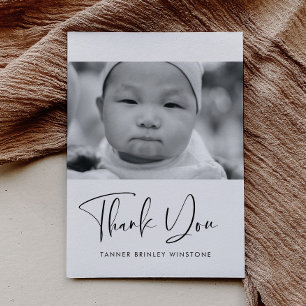 Elegante und moderne Babyparty Dankeskarte