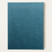 Elegante und moderne Blue Linen Texture Planer (Rückseite)