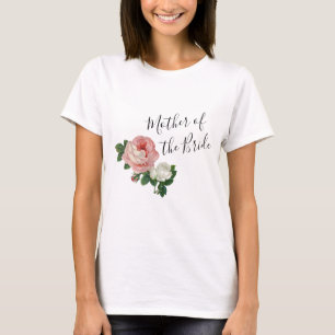 Elegante und moderne Blume Rose Mutter der Braut T-Shirt