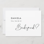 Elegante und moderne Bridesmaid-Angebotskarte Einladung (Vorderseite)